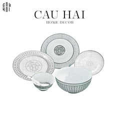 Maison Couture - Set Chén Dĩa 1 Người - Le Gris D'Héritage Mosaique H Class 6Pcs-SET CHÉN DĨA-CẬU HAI HOME DECOR