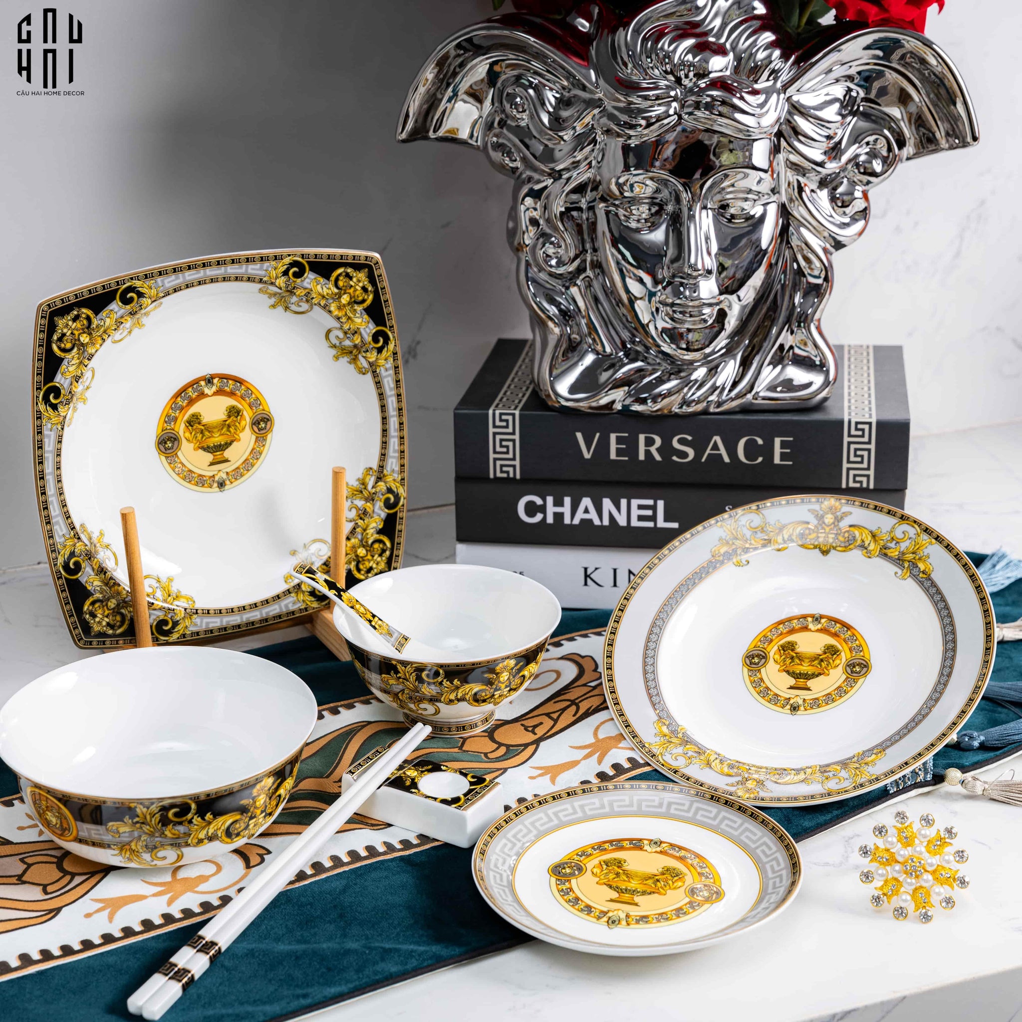 Maison Couture - Set Chén Dĩa 1 Người - Palais De Medusa V Class Dinner Set 8Pcs-SET CHÉN DĨA-CẬU HAI HOME DECOR