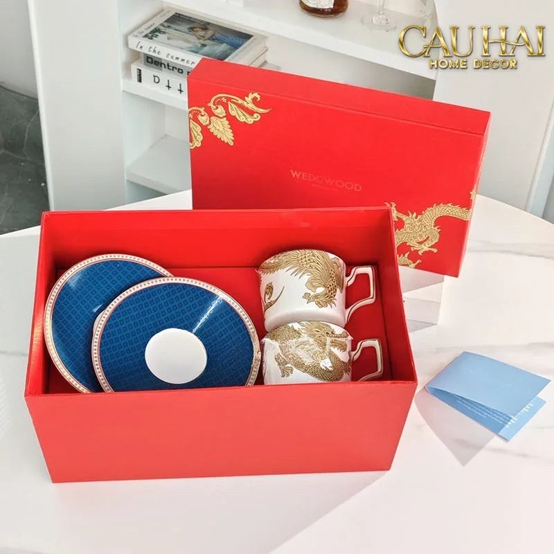 Maison Couture - Set Chén Dĩa Bàn Ăn Long Phụng Eternal Ascendant Tableware Collection-SET BÌNH TRÀ-CẬU HAI HOME DECOR