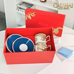 Maison Couture - Set Chén Dĩa Bàn Ăn Long Phụng Eternal Ascendant Tableware Collection-SET BÌNH TRÀ-CẬU HAI HOME DECOR