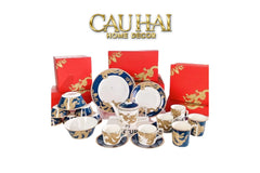 Maison Couture - Set Chén Dĩa Bàn Ăn Long Phụng Eternal Ascendant Tableware Collection-SET BÌNH TRÀ-CẬU HAI HOME DECOR