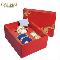 Maison Couture - Set Chén Dĩa Bàn Ăn Long Phụng Eternal Ascendant Tableware Collection-SET BÌNH TRÀ-CẬU HAI HOME DECOR