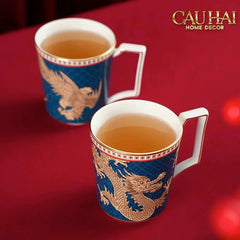 Maison Couture - Set Chén Dĩa Bàn Ăn Long Phụng Eternal Ascendant Tableware Collection-SET BÌNH TRÀ-CẬU HAI HOME DECOR