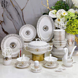 Maison Couture - Set Chén Dĩa Greek Key Meander V Class D'Ivoire Roman 60 Pcs-SET CHÉN DĨA-Đối tác tại Trung Quốc theo từng đơn đặt hàng-CẬU HAI HOME DECOR