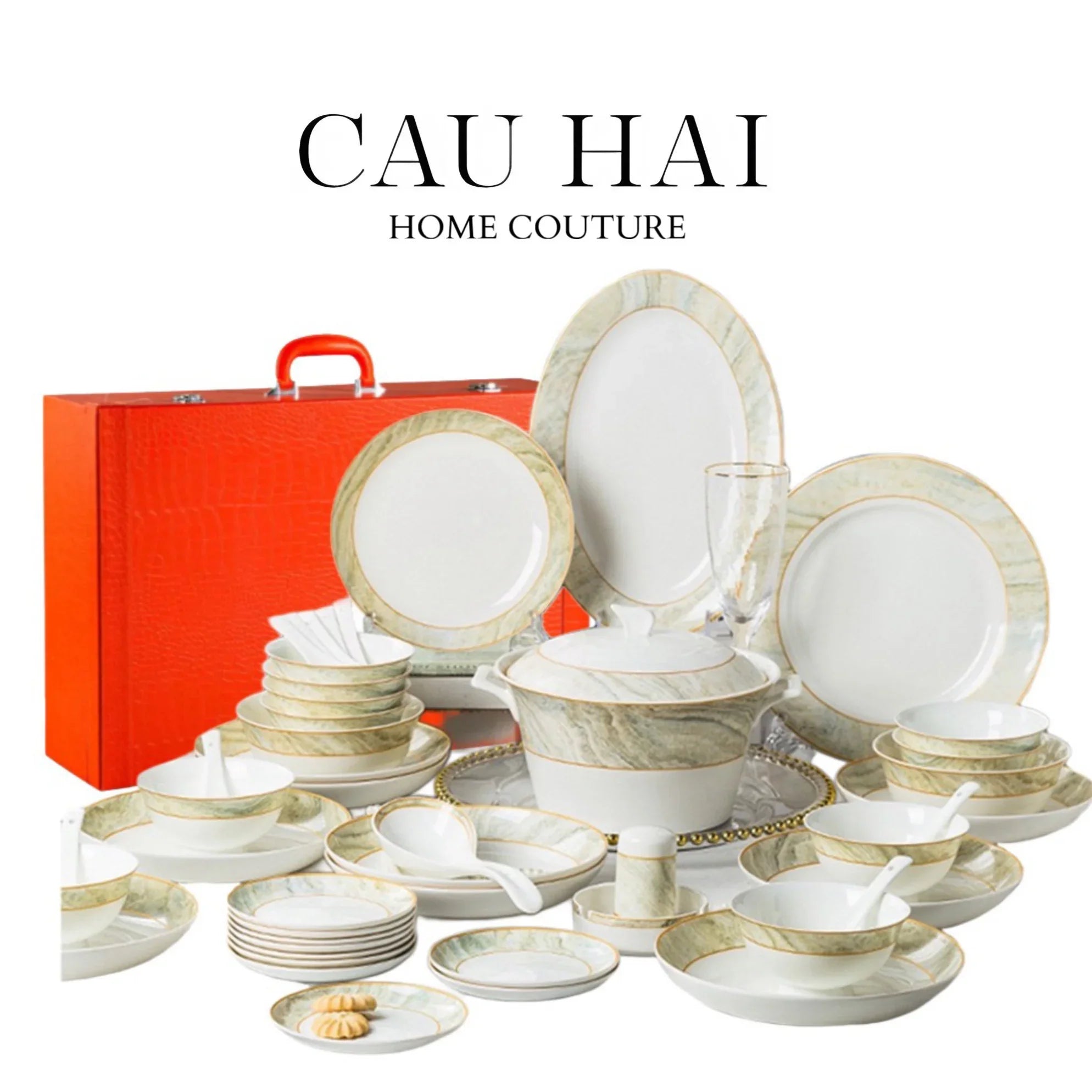 Maison Couture - Set Chén Dĩa La Saturne D'Or 58Pcs-SET CHÉN DĨA-CẬU HAI HOME DECOR