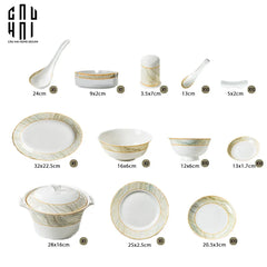 Maison Couture - Set Chén Dĩa La Saturne D'Or 58Pcs-CẬU HAI HOME DECOR