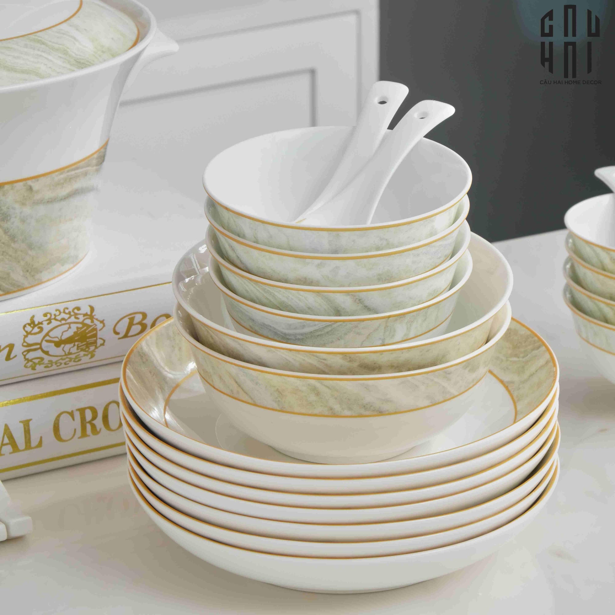 Maison Couture - Set Chén Dĩa La Saturne D'Or 58Pcs-CẬU HAI HOME DECOR