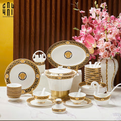 Maison Couture - Set Chén Dĩa Medusa Golden Greek Key V Class 48Pcs-CẬU HAI HOME DECOR