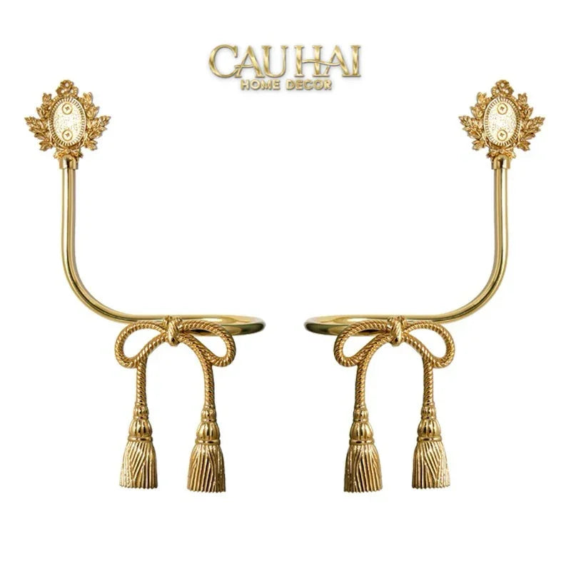 Maison Couture - Set Cột Màn Đồng - Golden Barocco Curtain Holdbacks-RÈM & MÀN CHE-CẬU HAI HOME DECOR