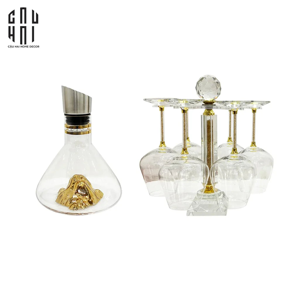 Maison Couture - Set Decanter Pha Lê Hilton Premium 660Ml-BÌNH RƯỢU-CẬU HAI HOME DECOR