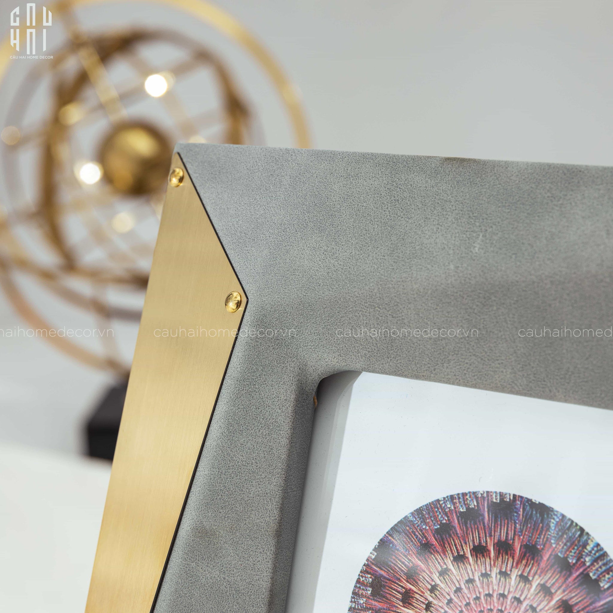 Maison Couture - Set Khung Ảnh Da Gray Christian Diamant Facetté Lux Python Frame-KHUNG ẢNH-CẬU HAI HOME DECOR