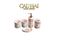 Maison Couture - Set Nhà Tắm 5 Món "Dây Cương Kỵ Sĩ H Class Tressé Harnais Équestre Bathroom Vanities-PHỤ KIỆN NHÀ TẮM-CẬU HAI HOME DECOR