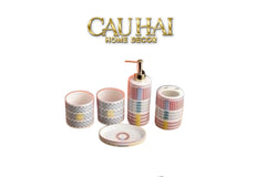 Maison Couture - Set Nhà Tắm 5 Món "Dây Cương Kỵ Sĩ H Class Tressé Harnais Équestre Bathroom Vanities-PHỤ KIỆN NHÀ TẮM-CẬU HAI HOME DECOR
