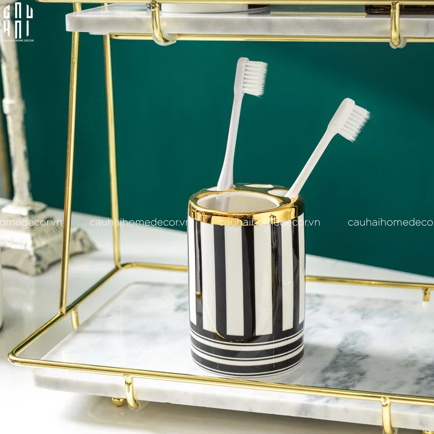 Maison Couture - Set Nhà Tắm Château Clover Signature - L’Atelier Rayé Bathroom Vanity 5pcs-Set nhà tắm bathroom vanities-CẬU HAI HOME DECOR