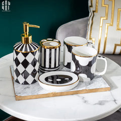 Maison Couture - Set Nhà Tắm Château Clover Signature - L’Atelier Rayé Bathroom Vanity 5pcs-Set nhà tắm bathroom vanities-CẬU HAI HOME DECOR