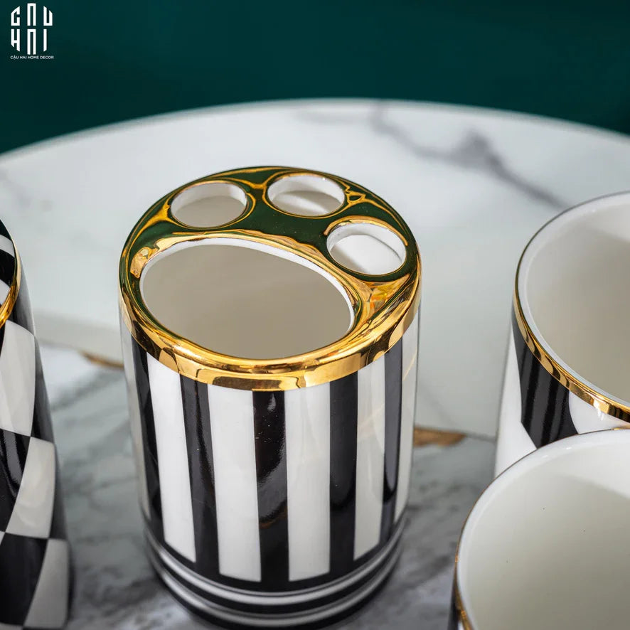 Maison Couture - Set Nhà Tắm Château Clover Signature - L’Atelier Rayé Bathroom Vanity 5pcs-Set nhà tắm bathroom vanities-CẬU HAI HOME DECOR