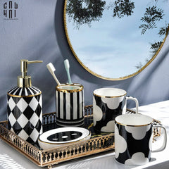 Maison Couture - Set Nhà Tắm Château Clover Signature - L’Atelier Rayé Bathroom Vanity 5pcs-Set nhà tắm bathroom vanities-CẬU HAI HOME DECOR
