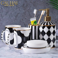 Maison Couture - Set Nhà Tắm Château Clover Signature - L’Atelier Rayé Bathroom Vanity 5pcs-Set nhà tắm bathroom vanities-CẬU HAI HOME DECOR