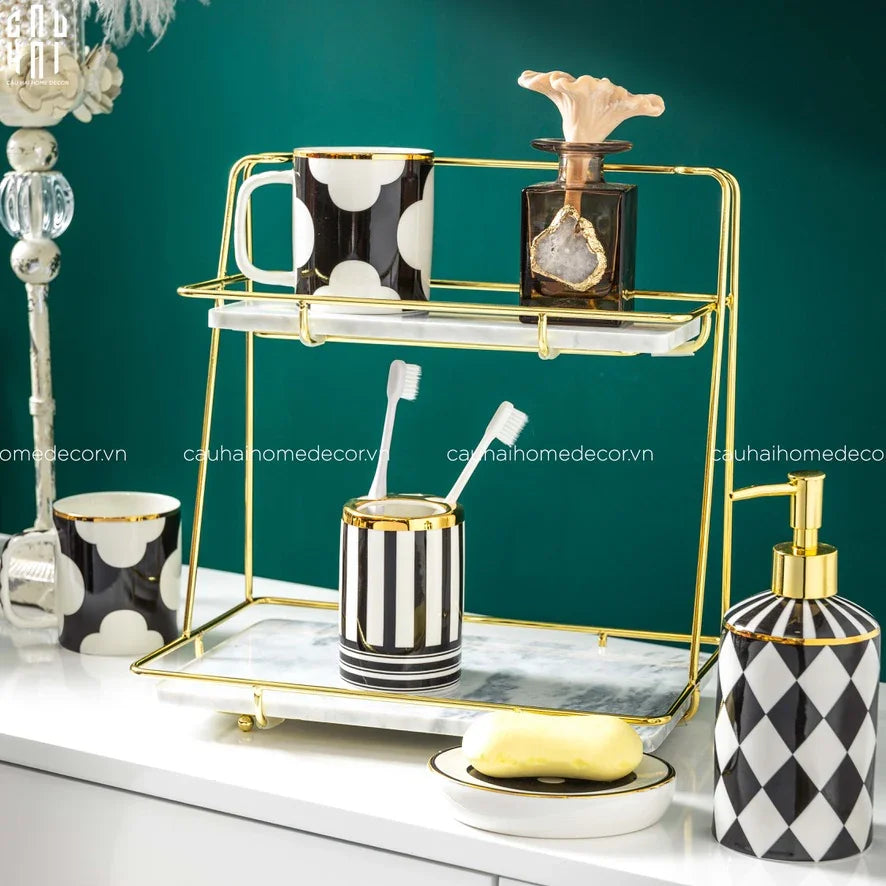 Maison Couture - Set Nhà Tắm Château Clover Signature - L’Atelier Rayé Bathroom Vanity 5pcs-Set nhà tắm bathroom vanities-CẬU HAI HOME DECOR