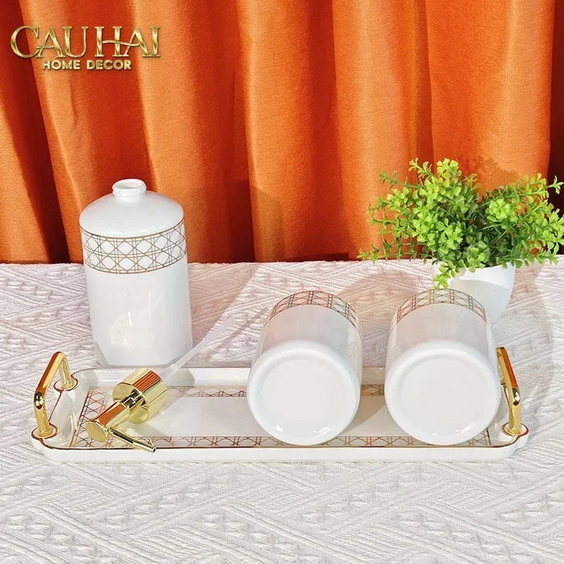 Maison Couture - Set Nhà Tắm D.O Blanc D'Ivoir Cannage Minimal Bathroom Vanity 4Pcs-Set nhà tắm bathroom vanities-CẬU HAI HOME DECOR