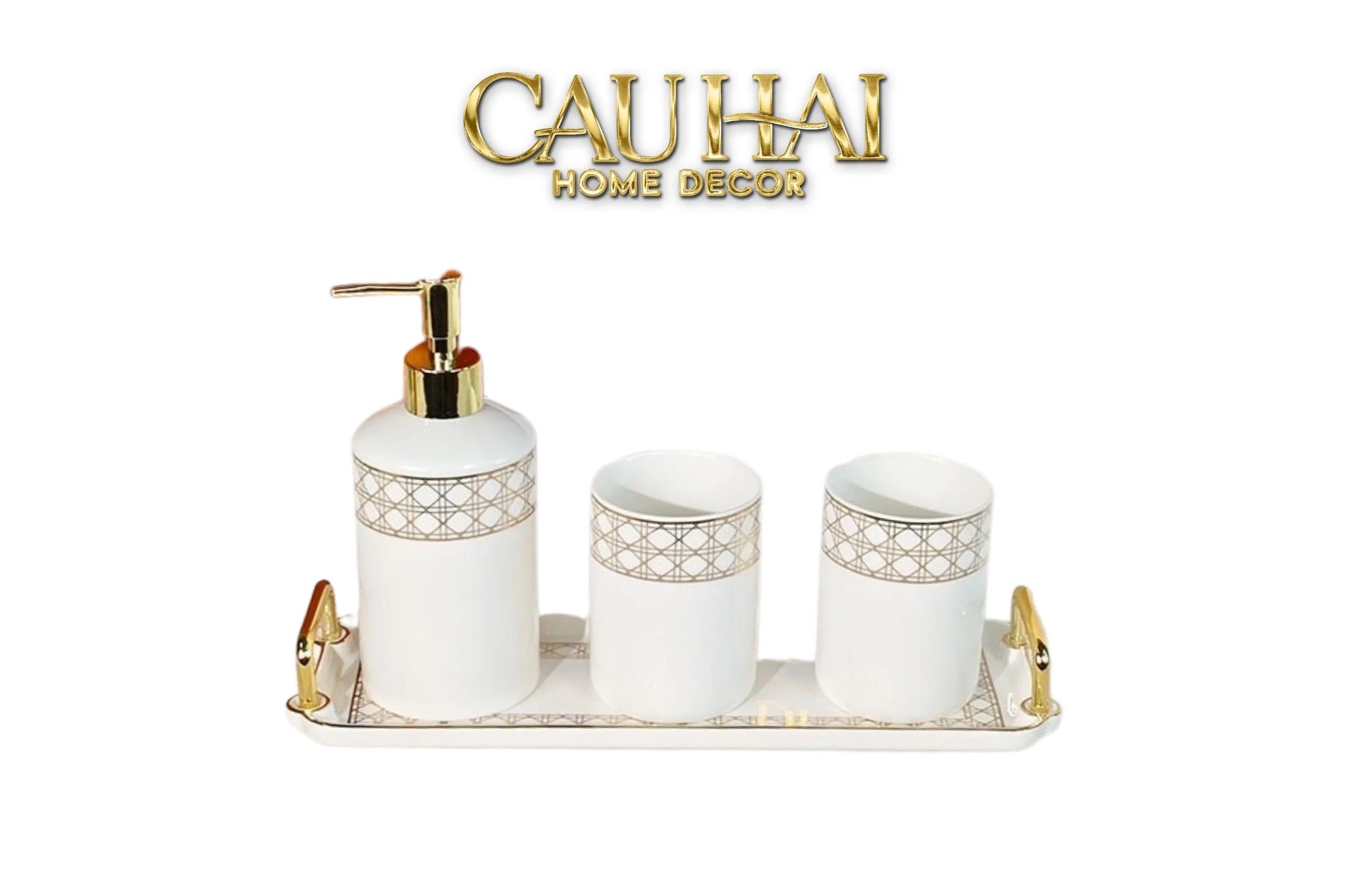 Maison Couture - Set Nhà Tắm D.O Blanc D'Ivoir Cannage Minimal Bathroom Vanity 4Pcs-Set nhà tắm bathroom vanities-CẬU HAI HOME DECOR