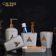 Maison Couture - Set Nhà Tắm G Class Élégance Miel Doré – Golden Queen Bee 5Pcs-Set nhà tắm bathroom vanities-CẬU HAI HOME DECOR