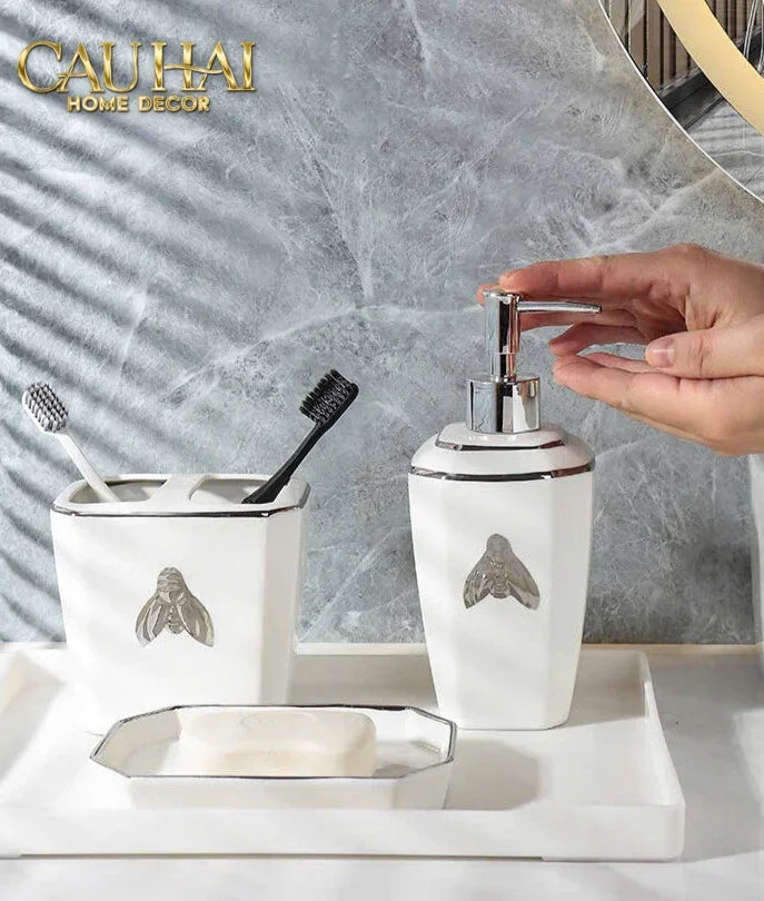Maison Couture - Set Nhà Tắm G Class Élégance Miel Doré – Golden Queen Bee 5Pcs-Set nhà tắm bathroom vanities-CẬU HAI HOME DECOR