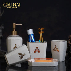 Maison Couture - Set Nhà Tắm G Class Élégance Miel Doré – Golden Queen Bee 5Pcs-Set nhà tắm bathroom vanities-CẬU HAI HOME DECOR