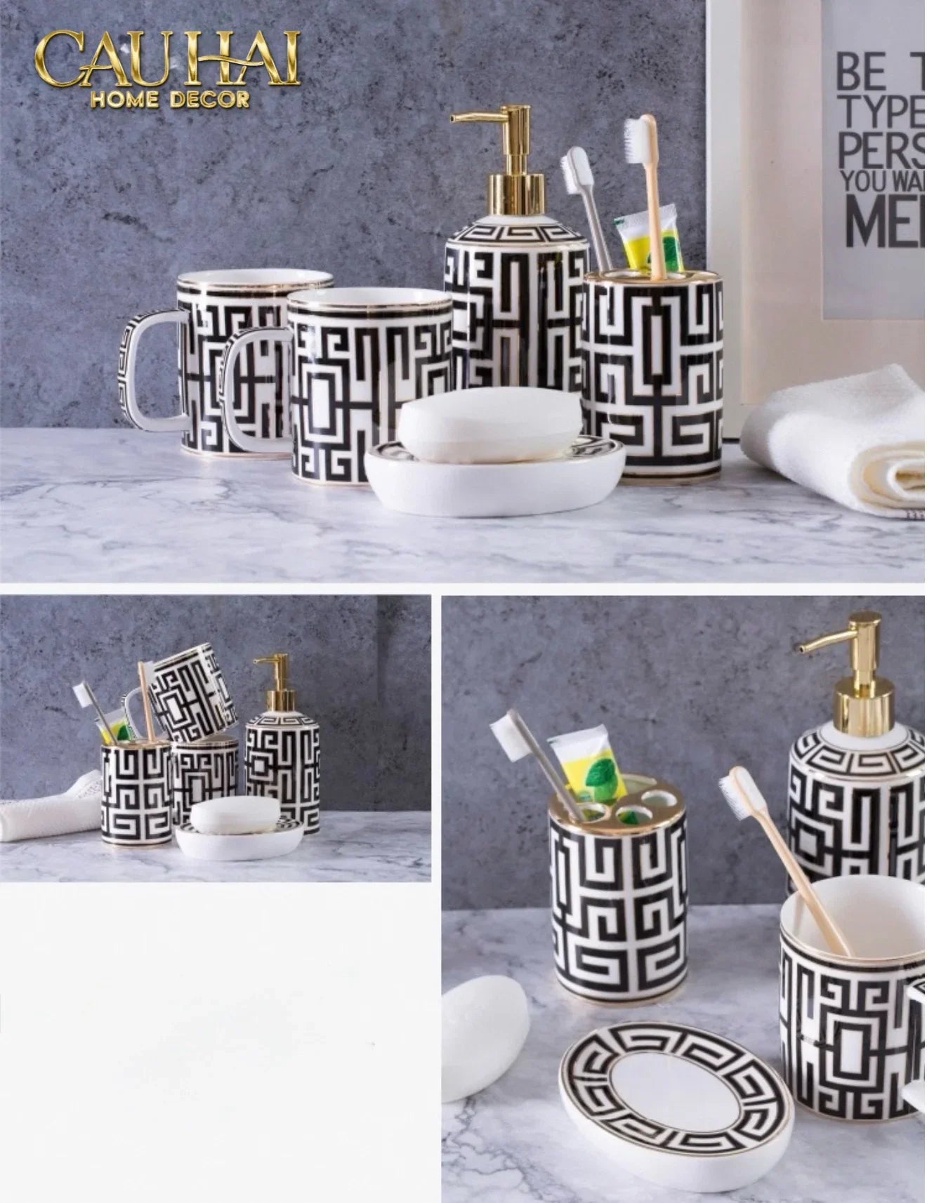 Maison Couture - Set Nhà Tắm GVC Class Symmetry Code · Intellectual Chic Bathroom Vanity 5Pcs-Set nhà tắm bathroom vanities-CẬU HAI HOME DECOR
