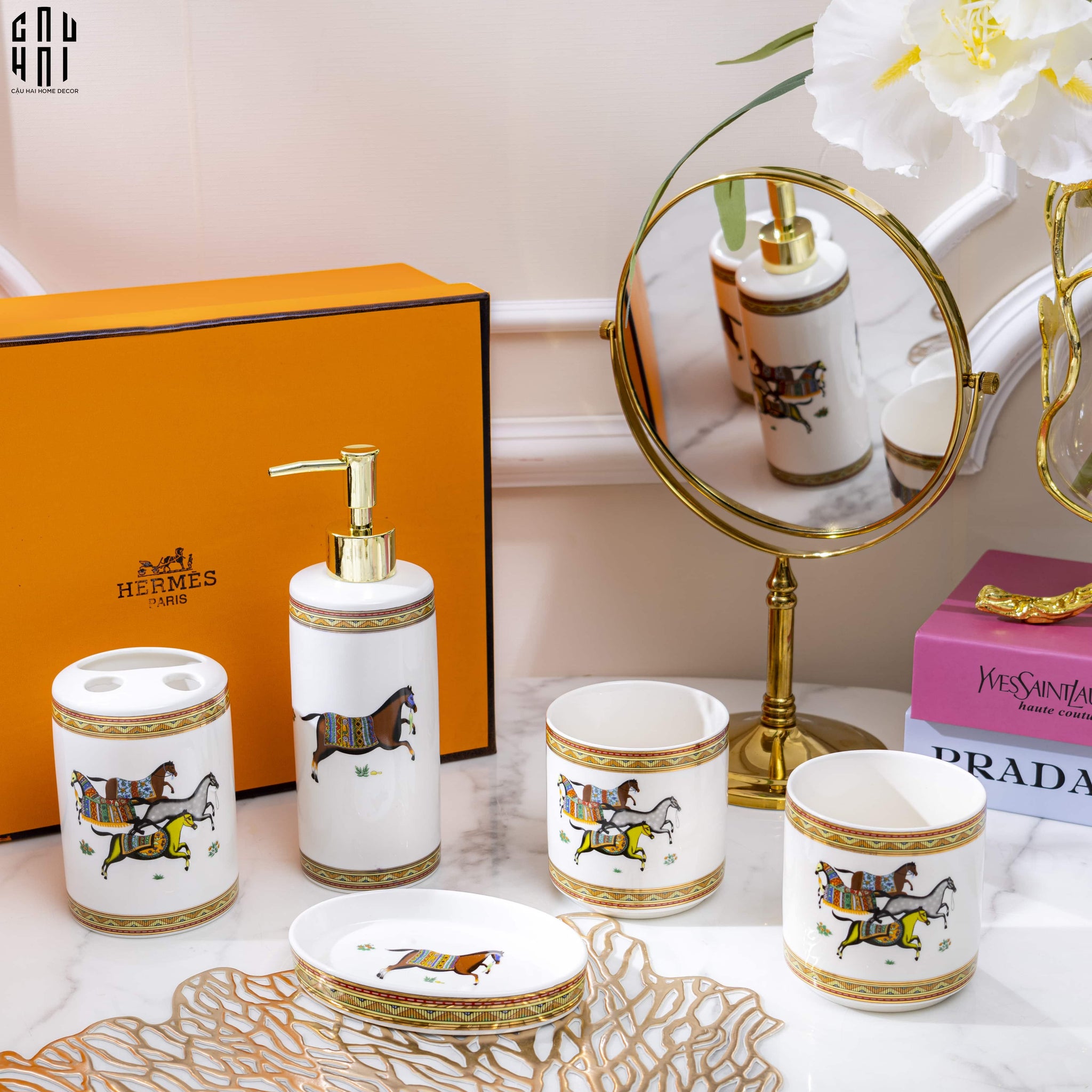 Maison Couture - Set Nhà Tắm H Class Oriental Héritage Cheval Premium 5Pcs Bathroom Vanities-Set nhà tắm bathroom vanities-CẬU HAI HOME DECOR