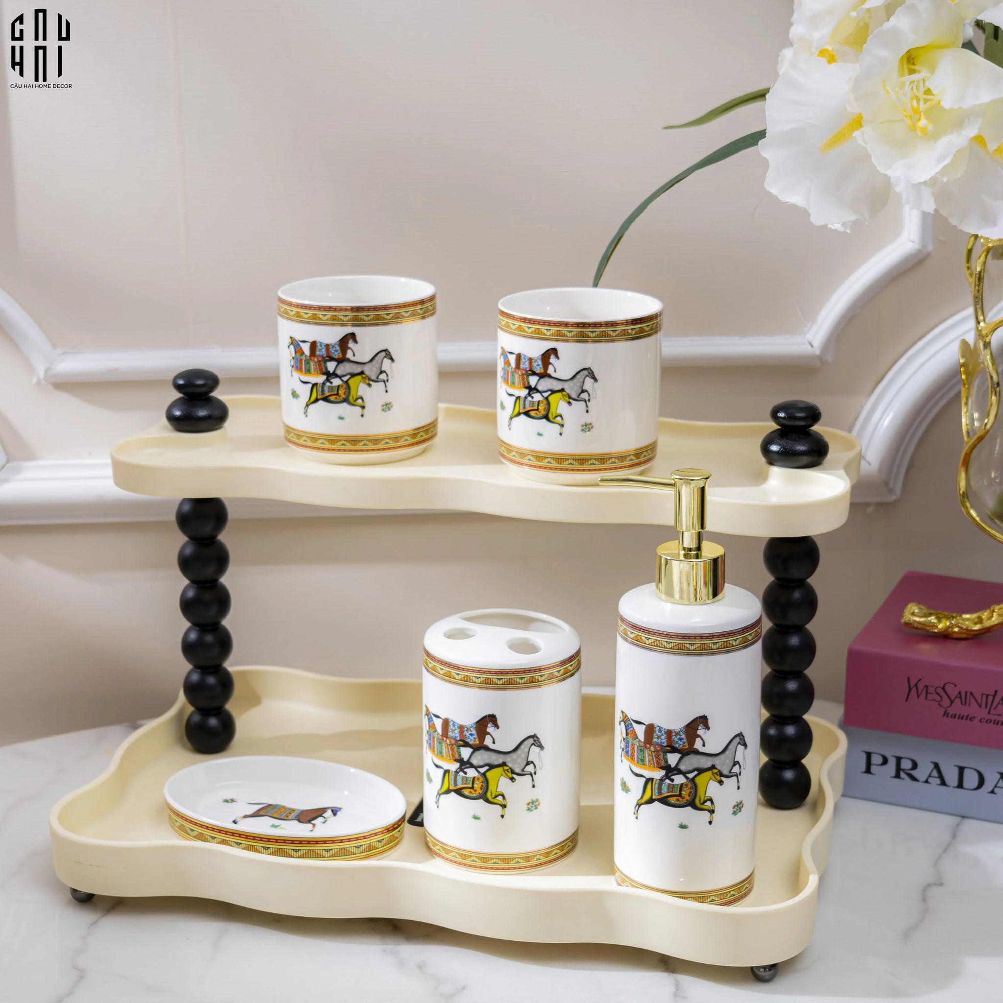Maison Couture - Set Nhà Tắm H Class Oriental Héritage Cheval Premium 5Pcs Bathroom Vanities-Set nhà tắm bathroom vanities-CẬU HAI HOME DECOR