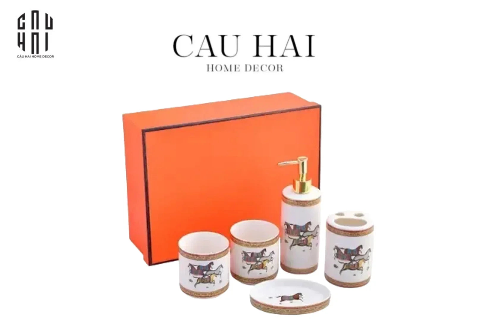 Maison Couture - Set Nhà Tắm H Class Oriental Héritage Cheval Premium 5Pcs Bathroom Vanities-Set nhà tắm bathroom vanities-CẬU HAI HOME DECOR