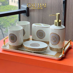 Maison Couture - Set Nhà Tắm Henderson - Pearl White Porcelain Bathroom Vanity 4Pcs-Set nhà tắm bathroom vanities-CẬU HAI HOME DECOR