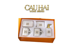 Maison Couture - Set Nhà Tắm Henderson - Pearl White Porcelain Bathroom Vanity 4Pcs-Set nhà tắm bathroom vanities-CẬU HAI HOME DECOR