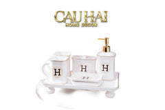 Maison Couture - Set Nhà Tắm Henderson - Pearl White Porcelain Bathroom Vanity 4Pcs-Set nhà tắm bathroom vanities-CẬU HAI HOME DECOR