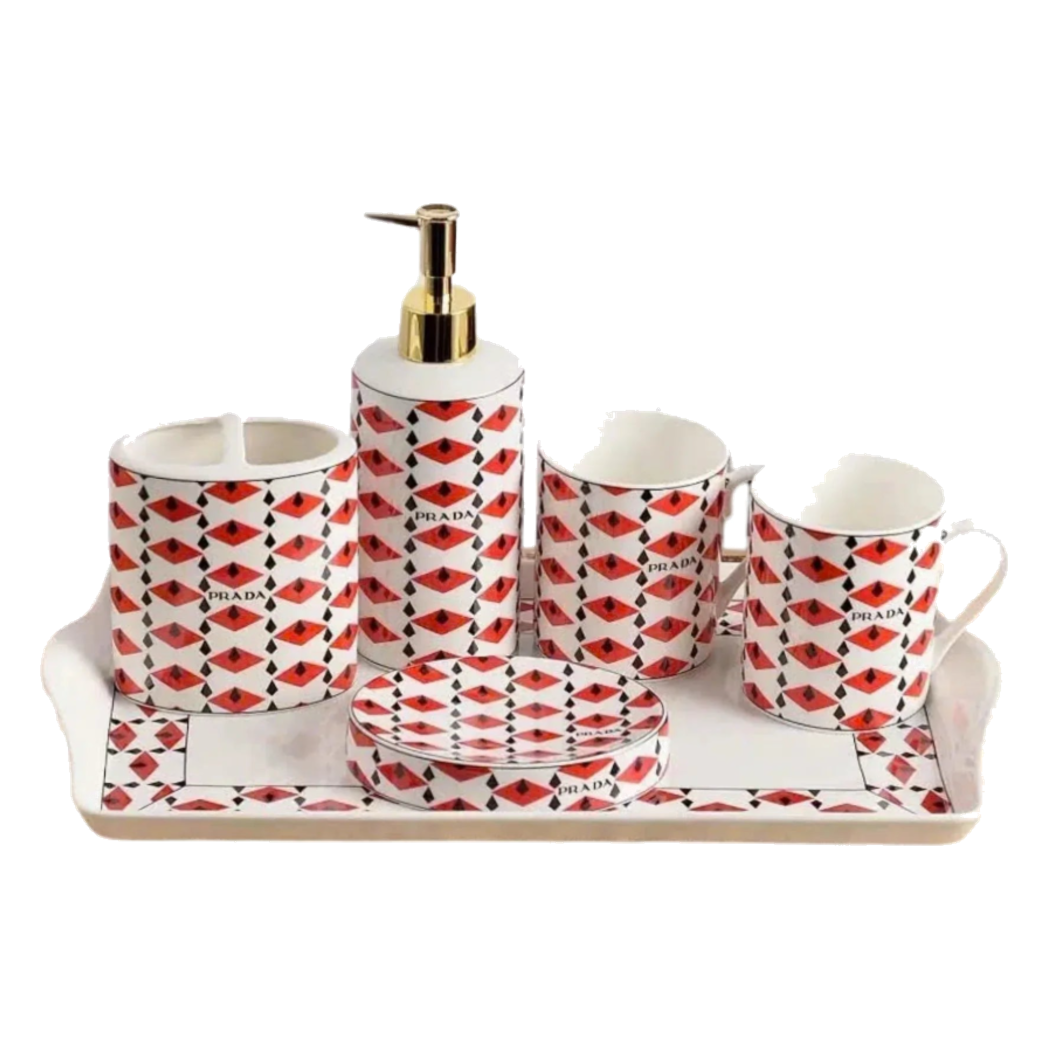 Maison Couture - Set Nhà Tắm P Class -Moda Code Rouge Modulaire · Bathroom Vanities 6Pcs-Set nhà tắm bathroom vanities-CẬU HAI HOME DECOR
