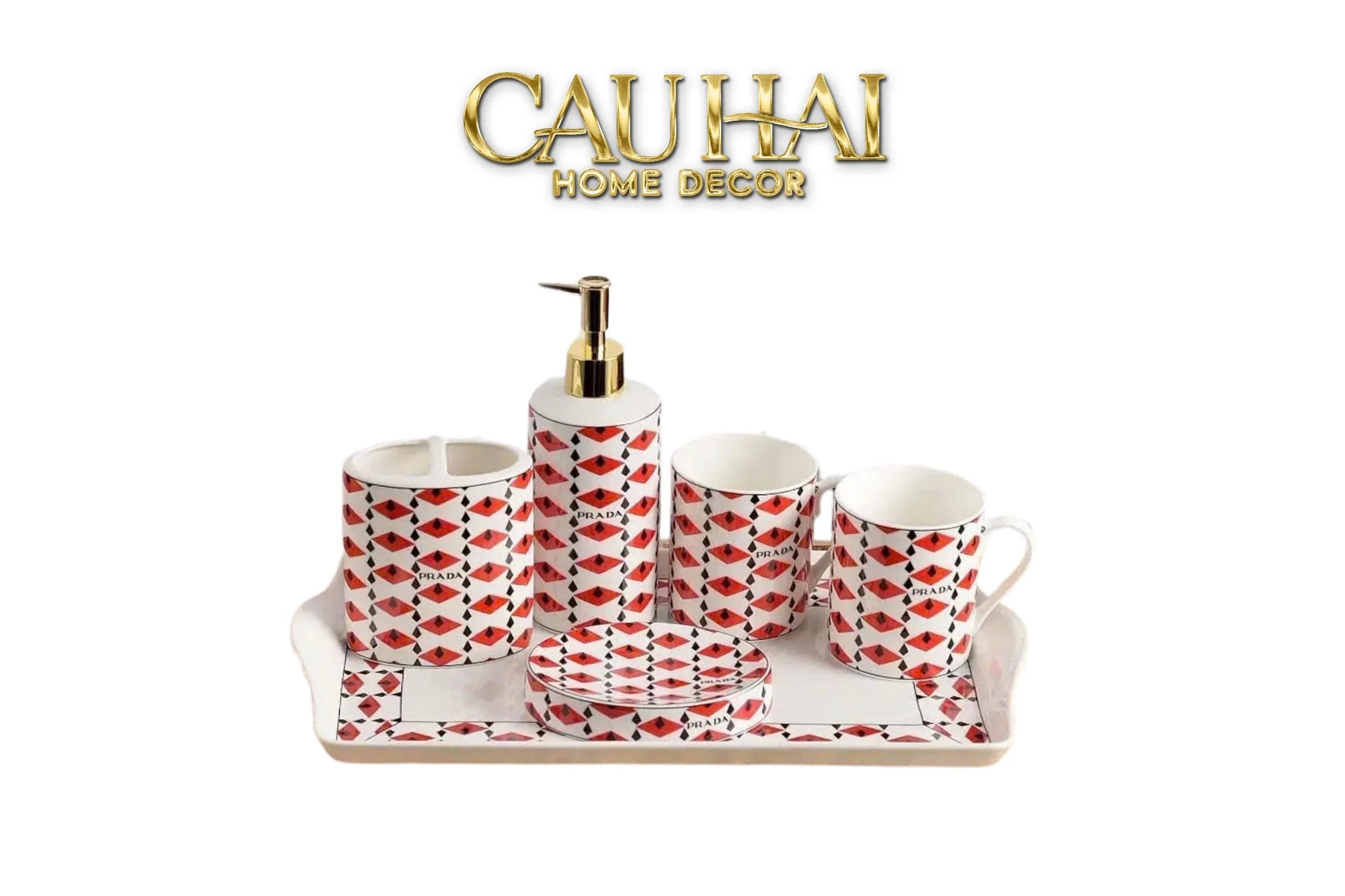 Maison Couture - Set Nhà Tắm P Class -Moda Code Rouge Modulaire · Bathroom Vanities 6Pcs-Set nhà tắm bathroom vanities-CẬU HAI HOME DECOR