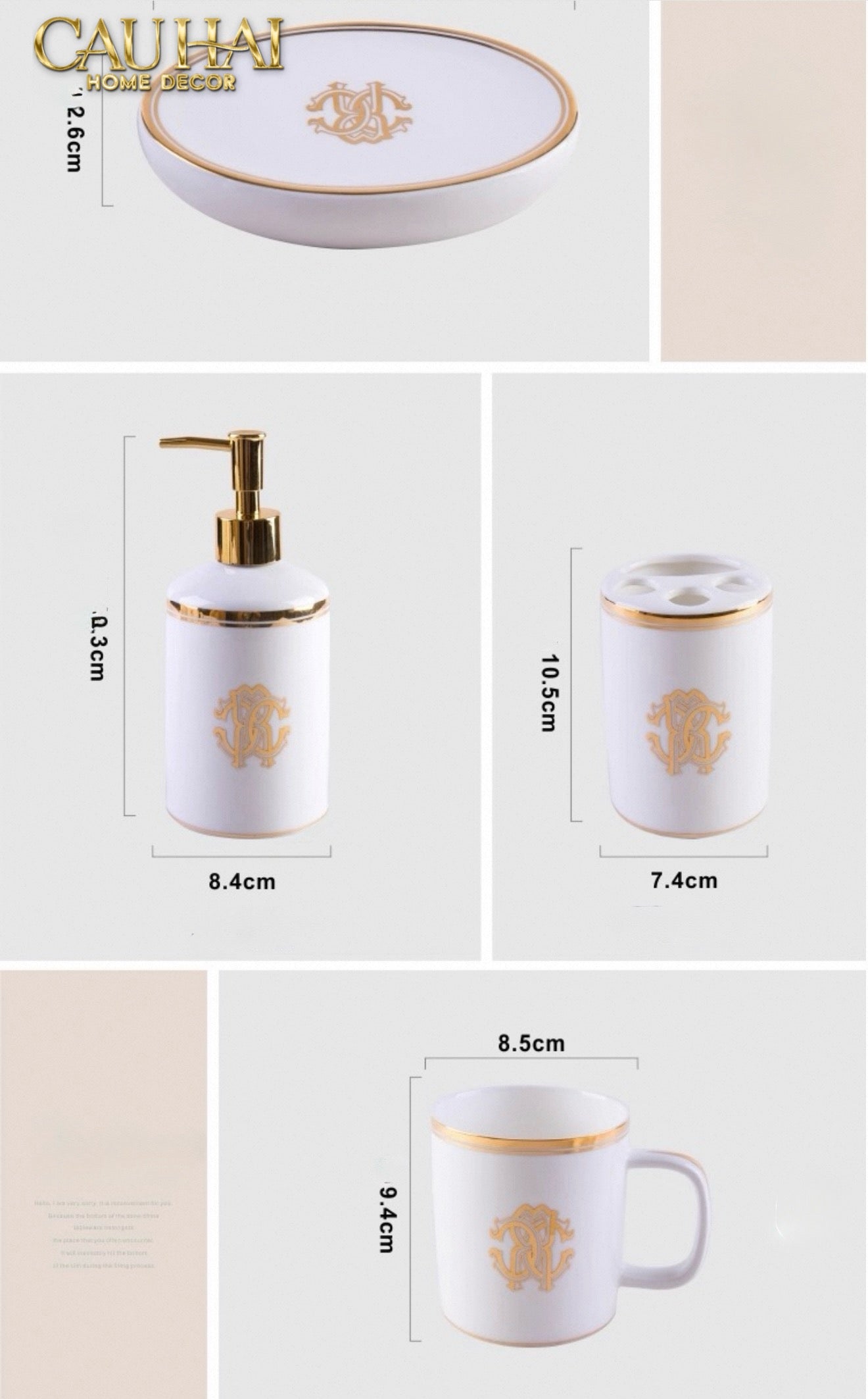Maison Couture - Set Nhà Tắm RC Class Renaissance Cavalli D’Ivoire 5Pcs Bathroom Vanity-Set nhà tắm bathroom vanities-CẬU HAI HOME DECOR