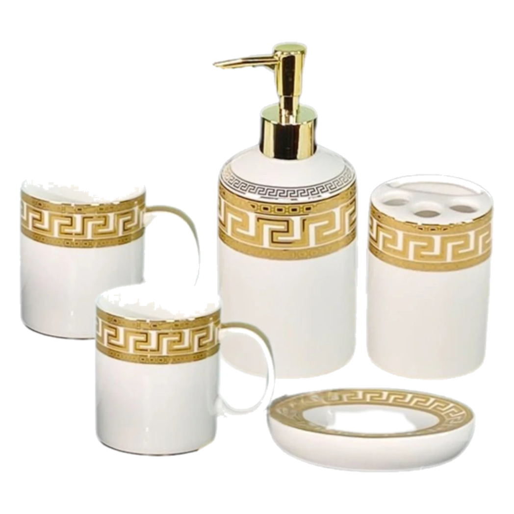 Maison Couture - Set Nhà Tắm V Class Medusa Golden Greek Key Bathroom Vanity 5Pcs-Set nhà tắm bathroom vanities-CẬU HAI HOME DECOR