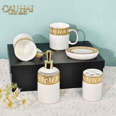 Maison Couture - Set Nhà Tắm V Class Medusa Golden Greek Key Bathroom Vanity 5Pcs-Set nhà tắm bathroom vanities-CẬU HAI HOME DECOR