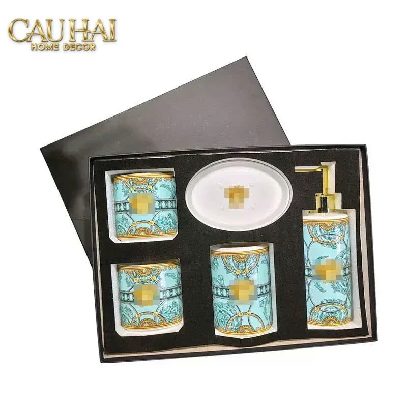 Maison Couture - Set Nhà Tắm V Class Medusa Golden Greek Key Bathroom Vanity 5Pcs-Set nhà tắm bathroom vanities-CẬU HAI HOME DECOR