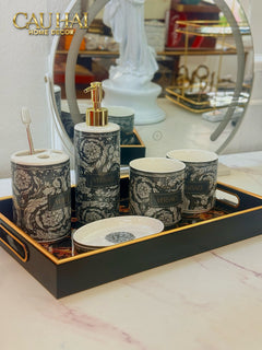 Maison Couture - Set Nhà Tắm V Class Medusa Graphiite Barocco Haze 5Pcs-Set nhà tắm bathroom vanities-CẬU HAI HOME DECOR