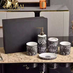 Maison Couture - Set Nhà Tắm V Class Medusa Graphiite Barocco Haze 5Pcs-Set nhà tắm bathroom vanities-CẬU HAI HOME DECOR
