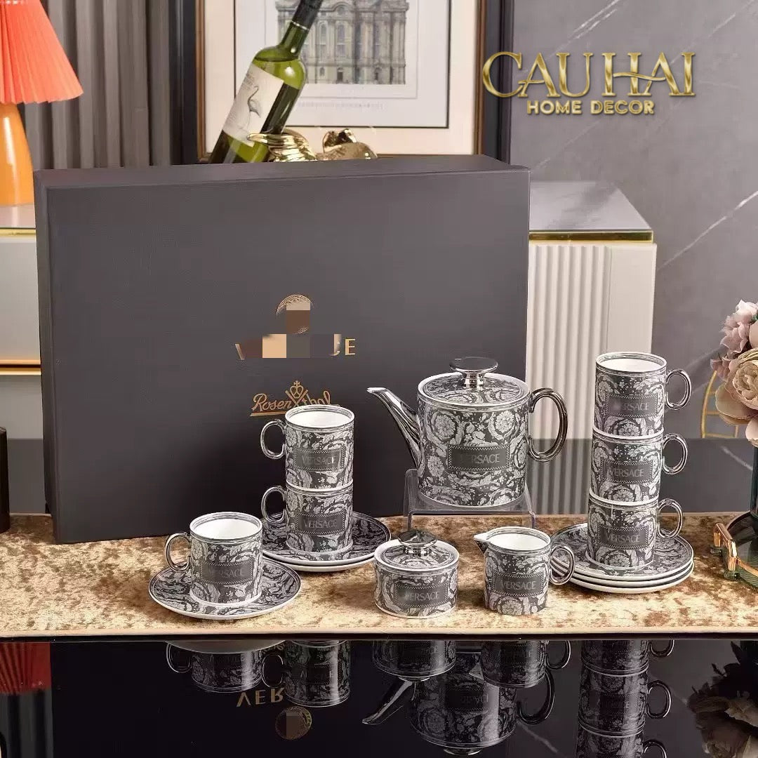 Maison Couture - Set Nhà Tắm V Class Medusa Graphiite Barocco Haze 5Pcs-Set nhà tắm bathroom vanities-CẬU HAI HOME DECOR