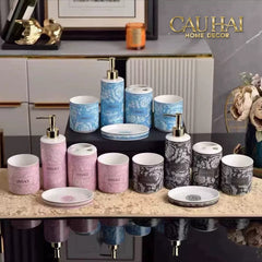 Maison Couture - Set Nhà Tắm V Class Medusa Graphiite Barocco Haze 5Pcs-Set nhà tắm bathroom vanities-CẬU HAI HOME DECOR