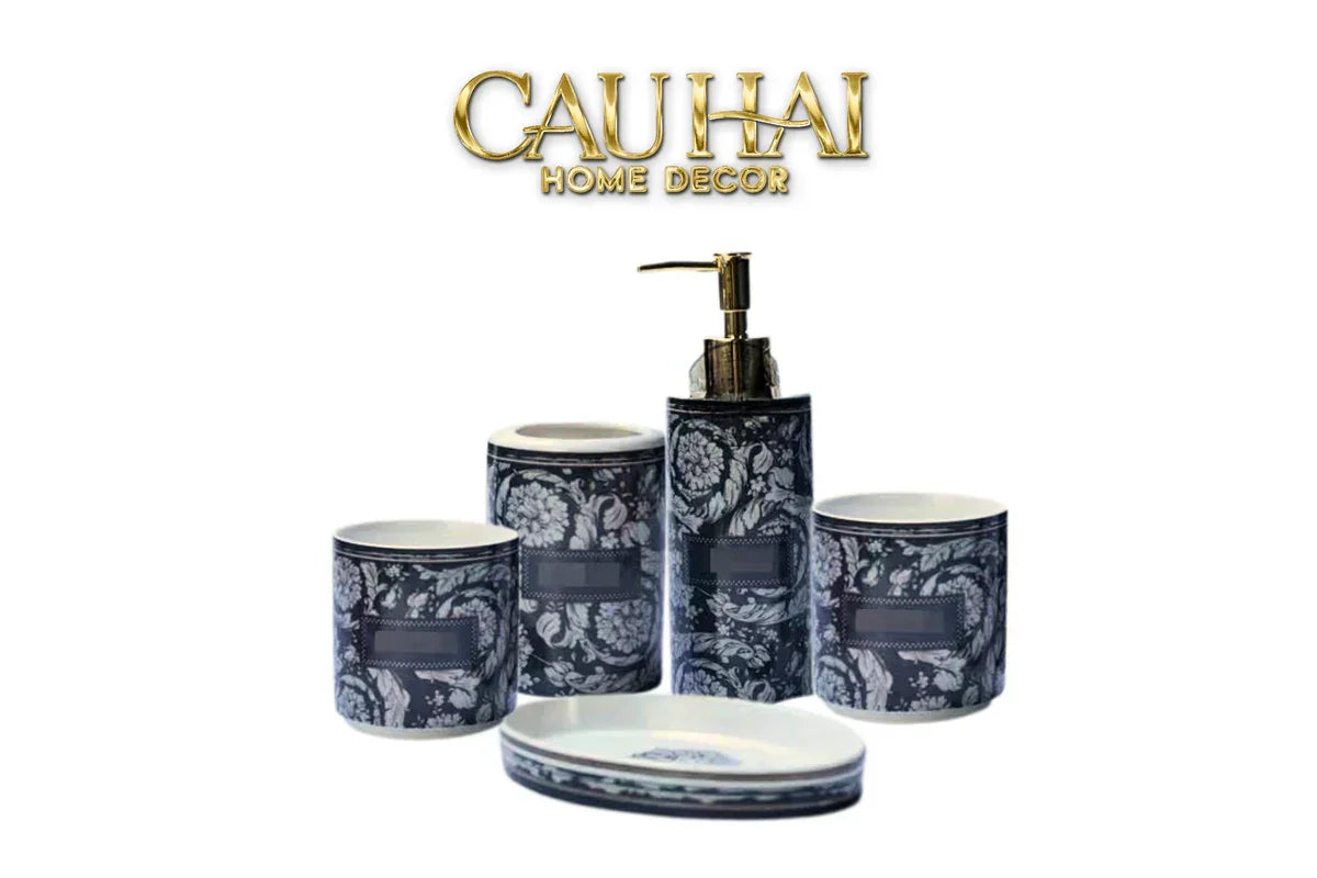 Maison Couture - Set Nhà Tắm V Class Medusa Scala Del Palazzo . 5Pcs Bathroom Vanities-PHỤ KIỆN NHÀ TẮM-CẬU HAI HOME DECOR