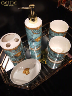 Maison Couture - Set Nhà Tắm V Class Medusa Scala Del Palazzo . 5Pcs Bathroom Vanities-PHỤ KIỆN NHÀ TẮM-CẬU HAI HOME DECOR