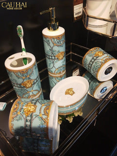 Maison Couture - Set Nhà Tắm V Class Medusa Scala Del Palazzo . 5Pcs Bathroom Vanities-PHỤ KIỆN NHÀ TẮM-CẬU HAI HOME DECOR