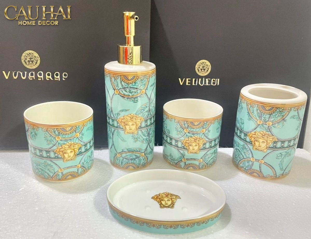 Maison Couture - Set Nhà Tắm V Class Medusa Scala Del Palazzo . 5Pcs Bathroom Vanities-PHỤ KIỆN NHÀ TẮM-CẬU HAI HOME DECOR