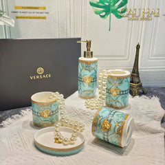 Maison Couture - Set Nhà Tắm V Class Medusa Scala Del Palazzo . 5Pcs Bathroom Vanities-PHỤ KIỆN NHÀ TẮM-CẬU HAI HOME DECOR